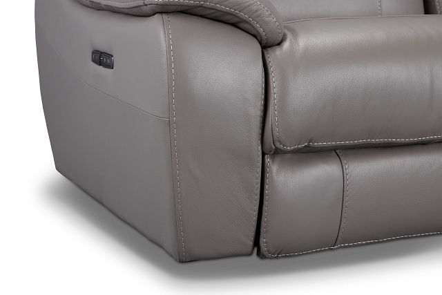 Marion Gray Lthr/vinyl Power Reclining Sofa