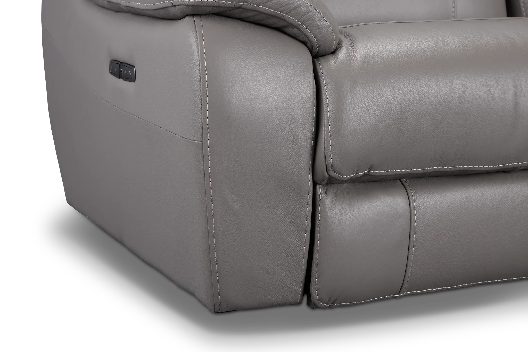 Marion Gray Lthr/vinyl Power Reclining Sofa