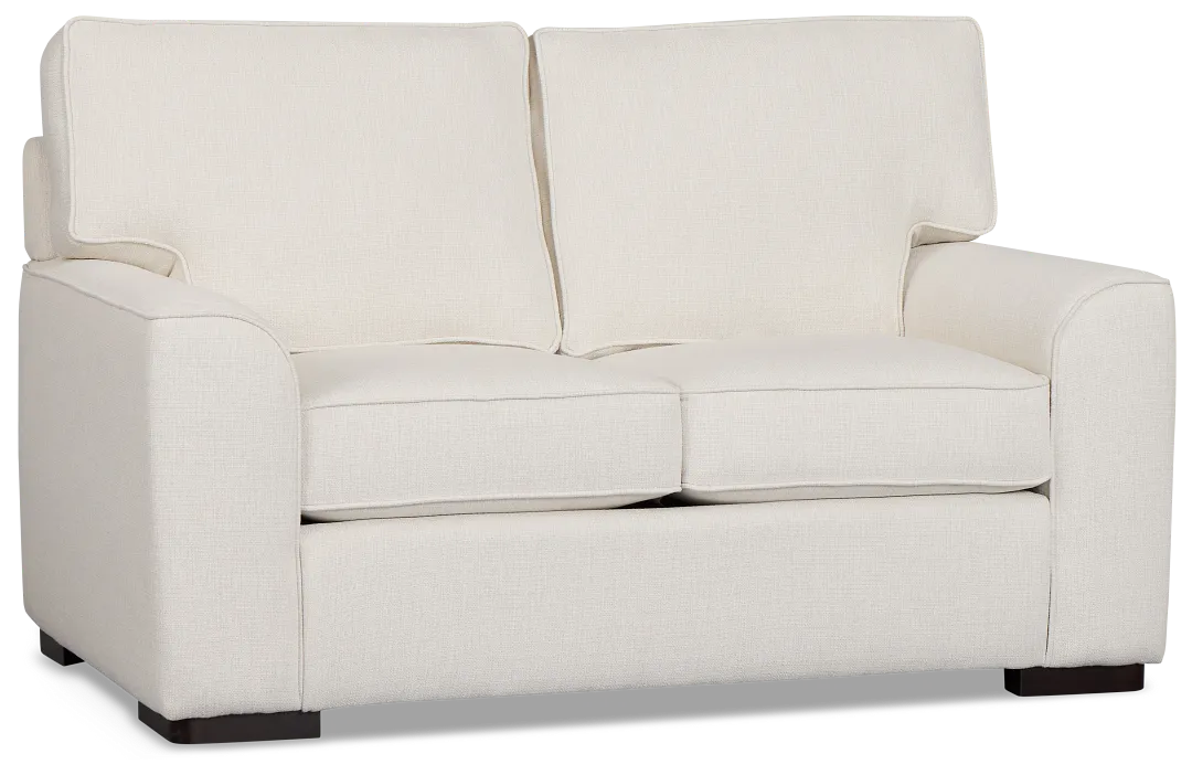 Sinclair Light Beige Fabric Loveseat