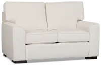 Sinclair Light Beige Fabric Loveseat
