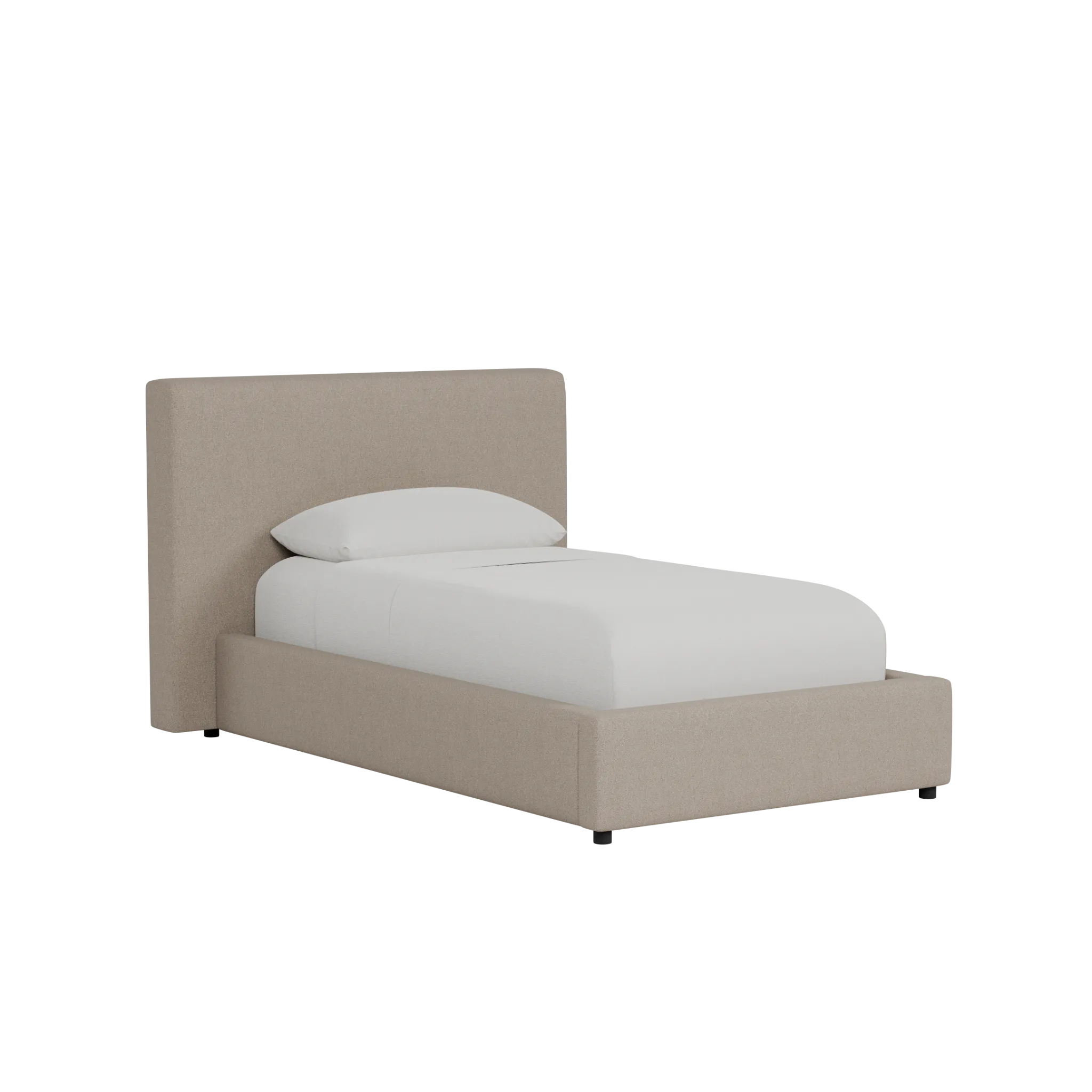 Grayton Maguire Ivory 44" Upholstered Platform Bed