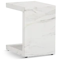 Merrick White C-side Table