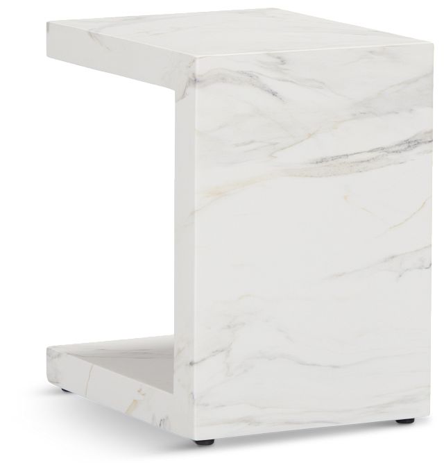 Merrick White C-side Table