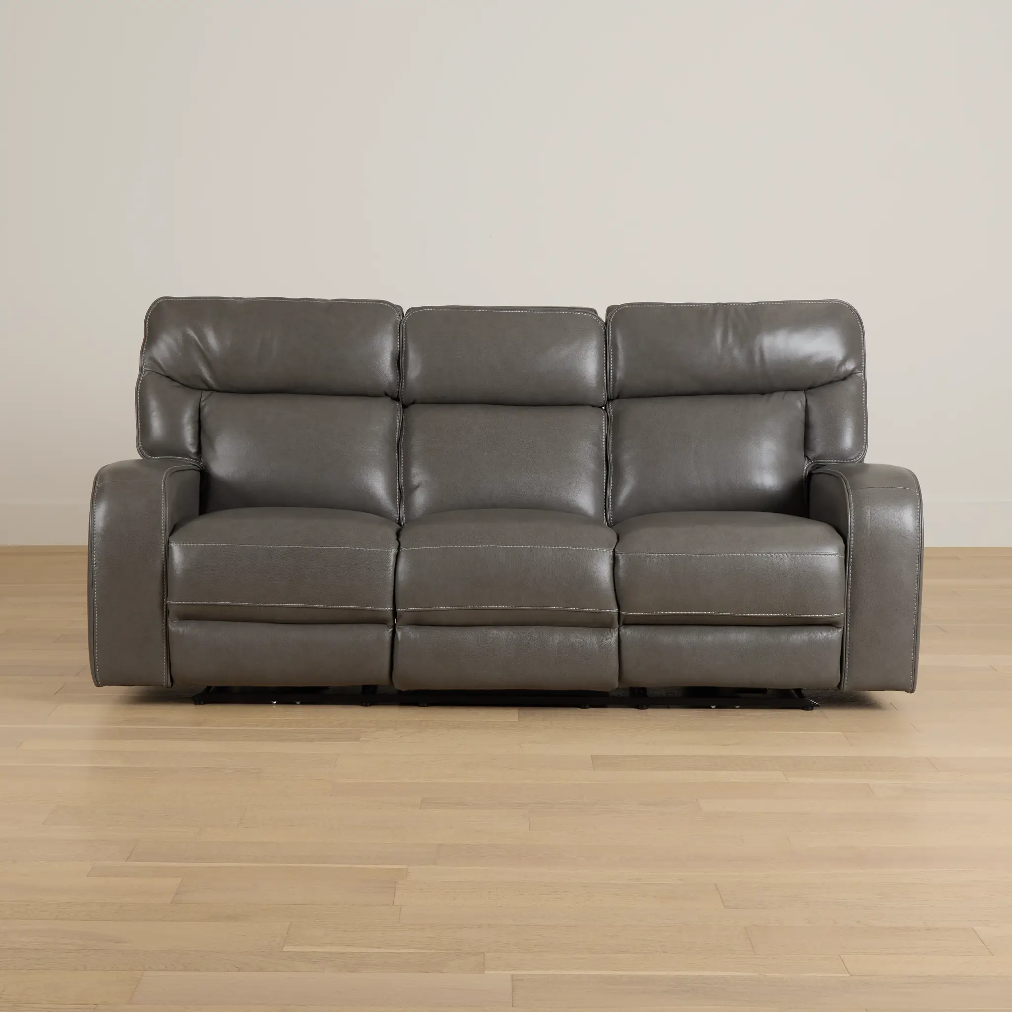 Jasper Gray Leather Power Reclining Sofa Jasper Gray Leather Power Reclining Sofa