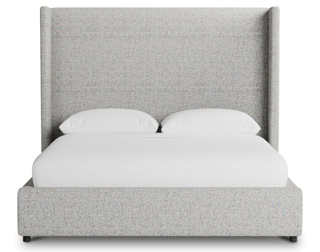 Captiva Natural Beauty Gray 60" Upholstered Shelter Bed