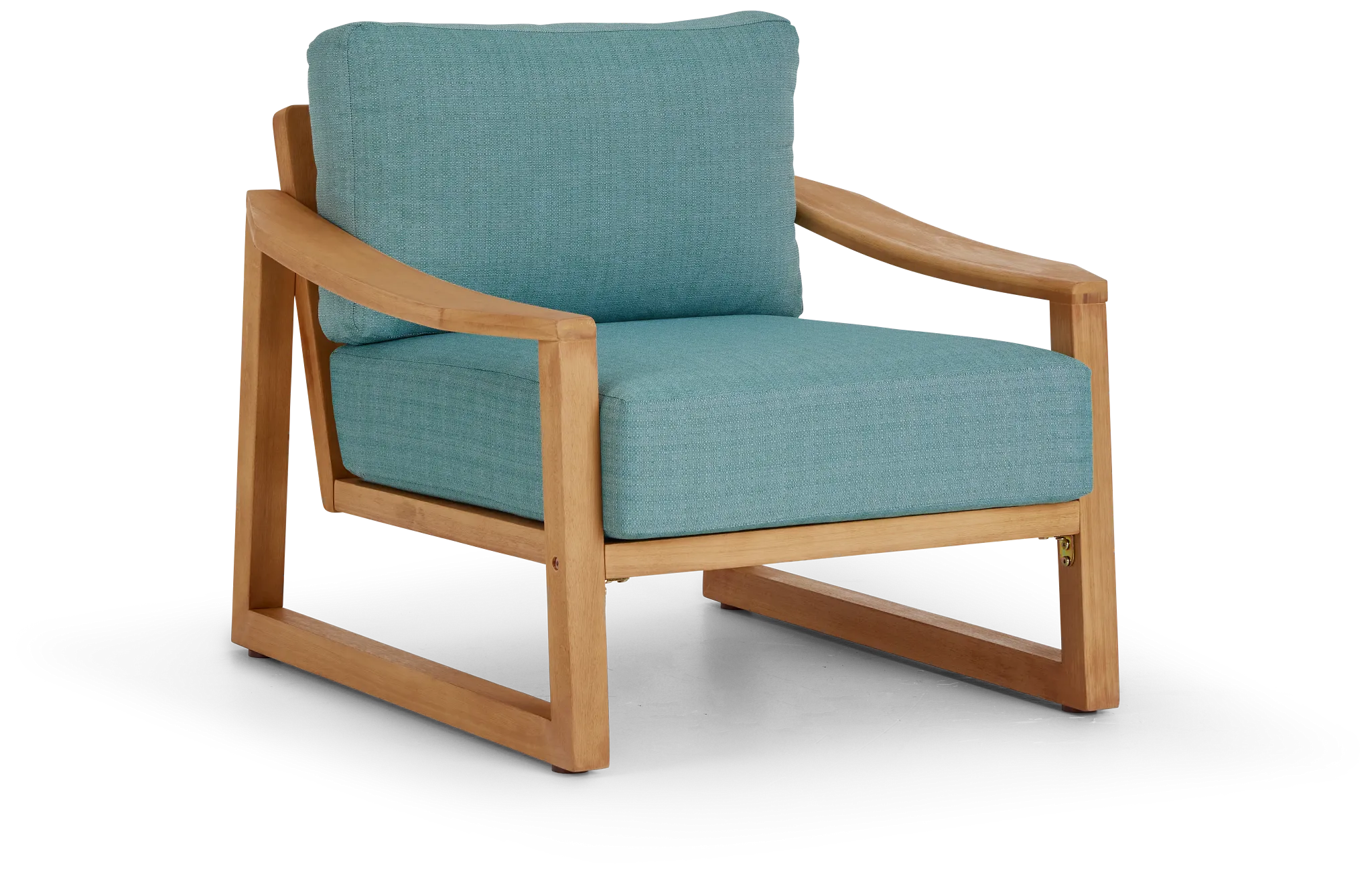 Tobago Light Tone Chair With Teal Cushion
