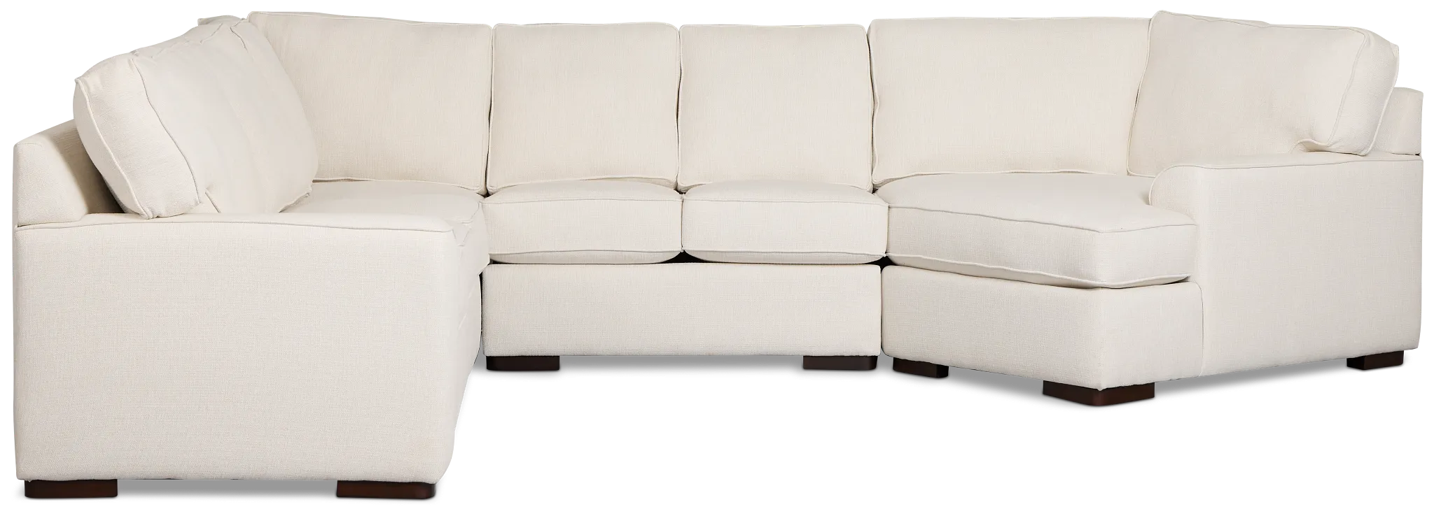 Sinclair Light Beige Fabric Large Right Cuddler Sectional