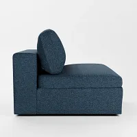 Destin Elite Dark Blue Fabric Swivel Chair