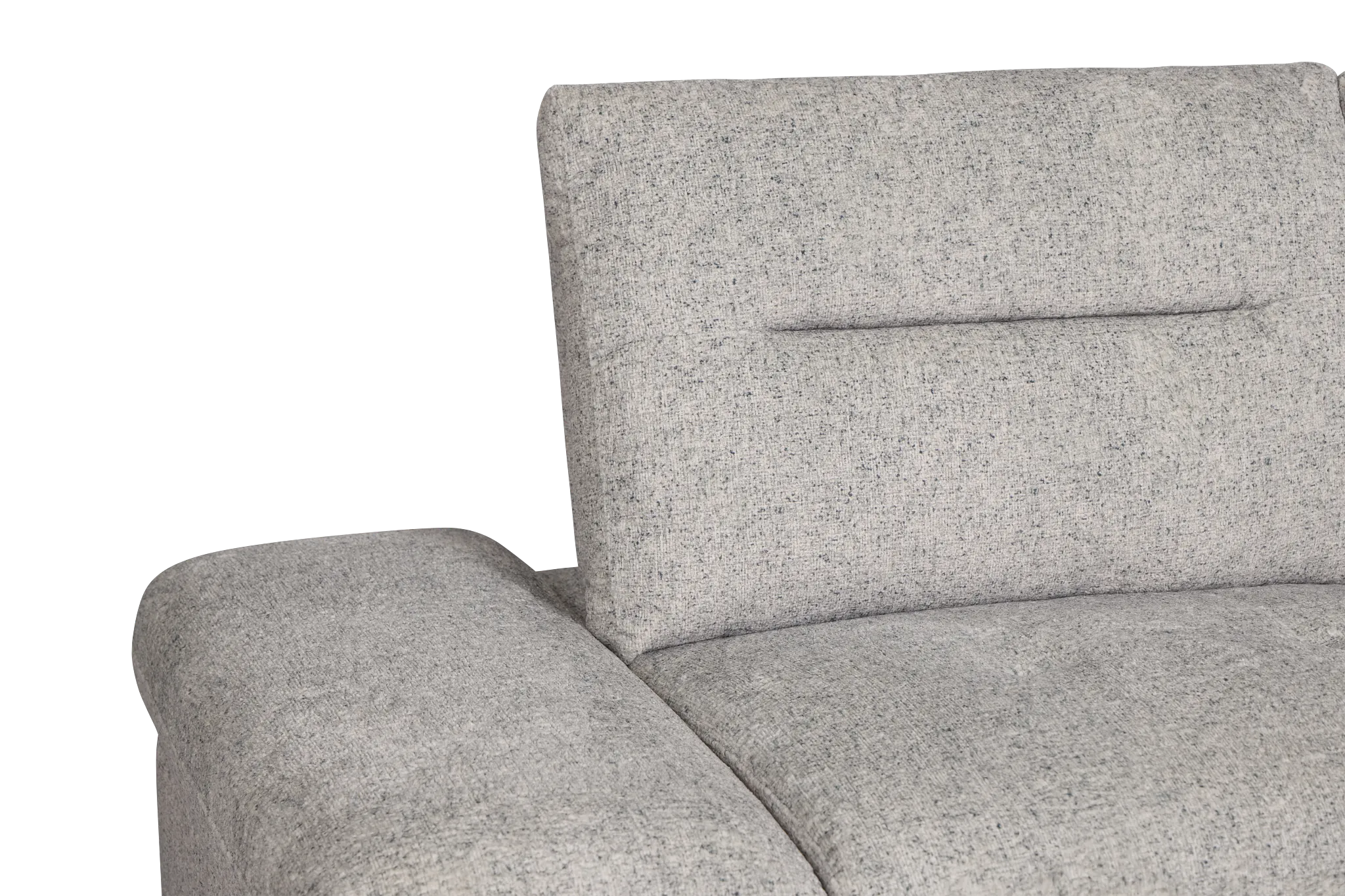 Mila Gray Fabric 2-piece Modular Power Reclining Sofa