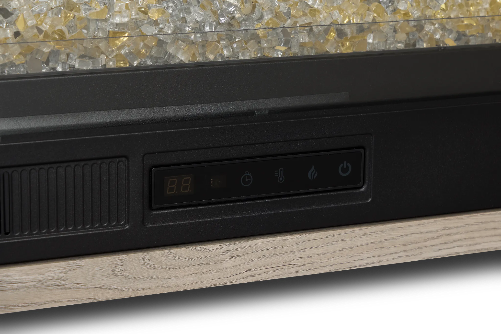 Caspian Light Tone 80" Tv Stand With Fireplace Insert