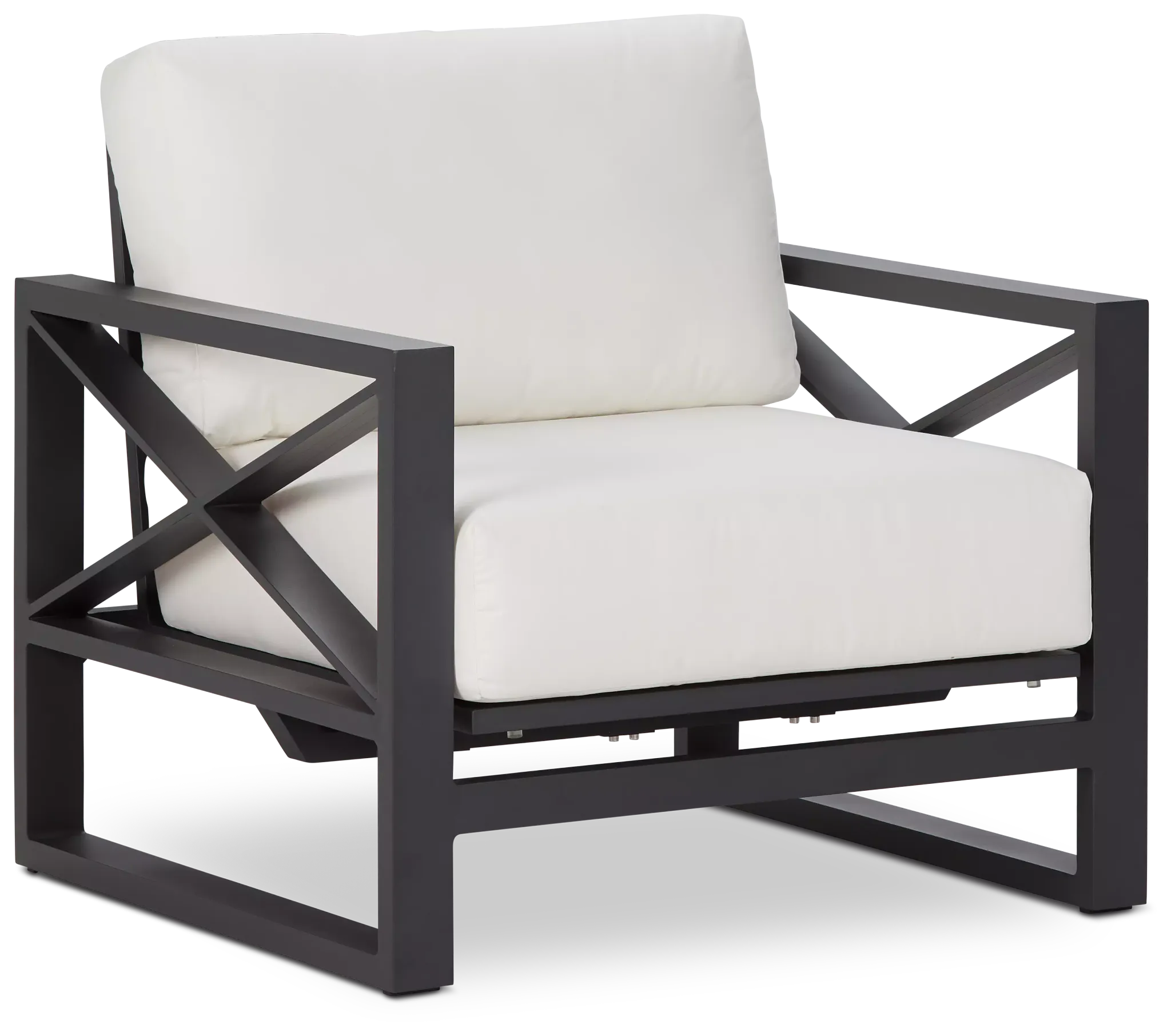 Linear Dark Gray White Rocking Chair