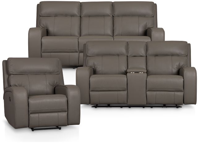 Rhett Gray Micro Manually Reclining Living Room