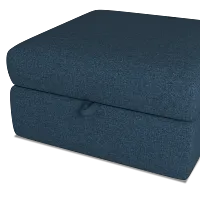 Citymod Blue Fabric Storage Ottoman