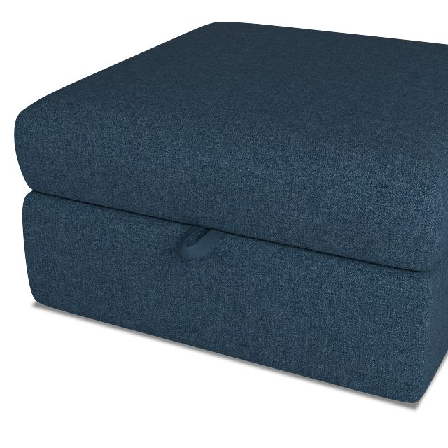 Citymod Blue Fabric Storage Ottoman