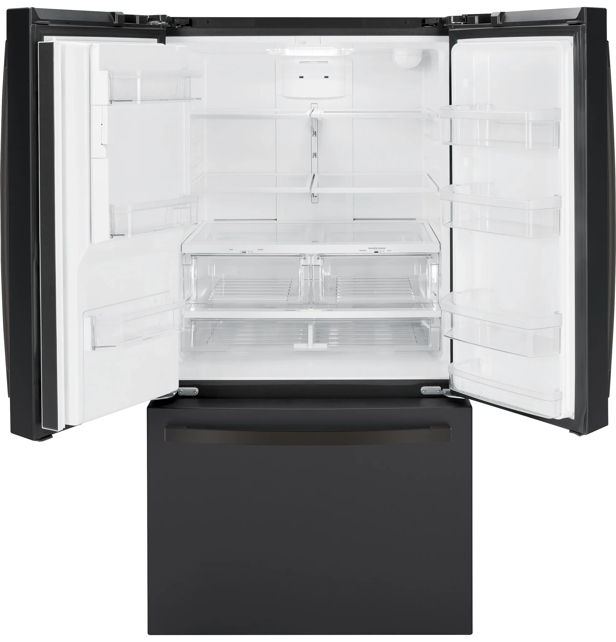 Ge 26 Series Black Bottom Freezer Refrigerator