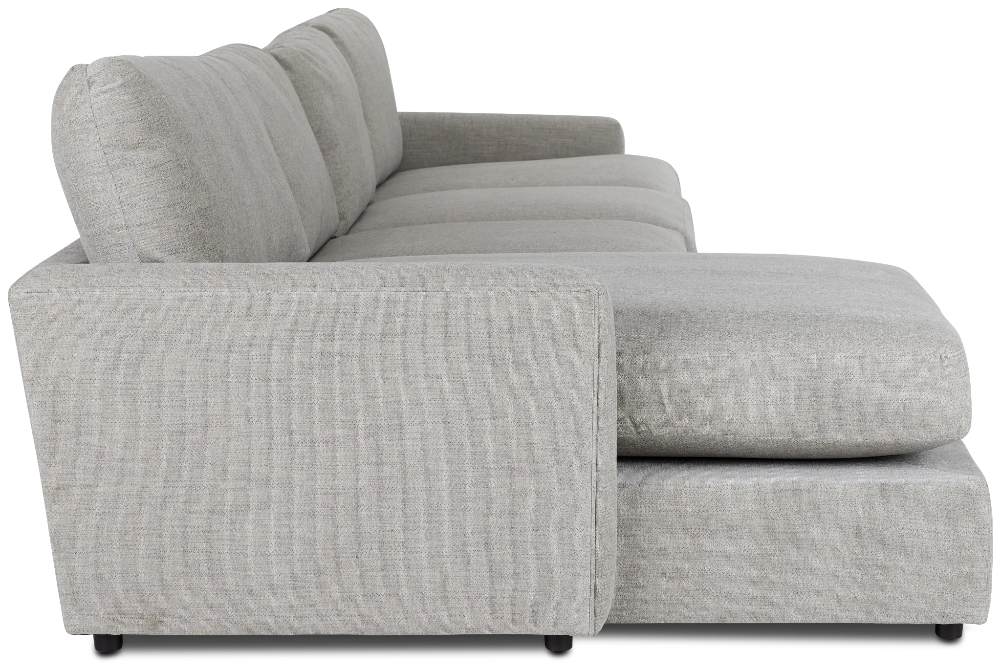 Noah Gray Fabric Small Left Chaise Sectional