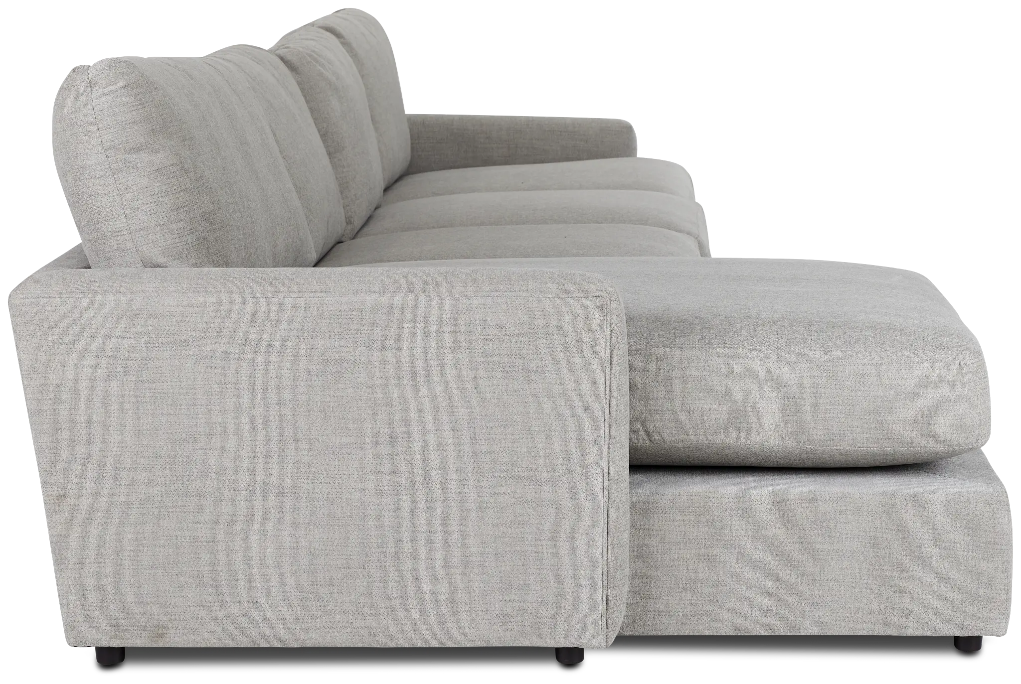 Noah Gray Fabric Small Left Chaise Sectional Noah Gray Fabric Small Left Chaise Sectional