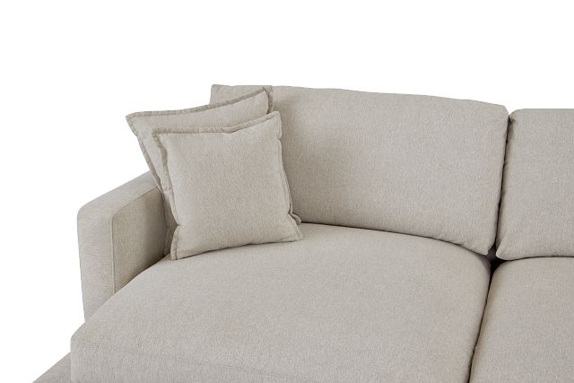 Emery Light Beige Fabric Medium Right Chaise Sectional