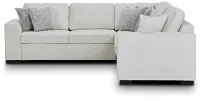 Blakely White Fabric Medium 2-arm Right Facing Sleeper Sectional