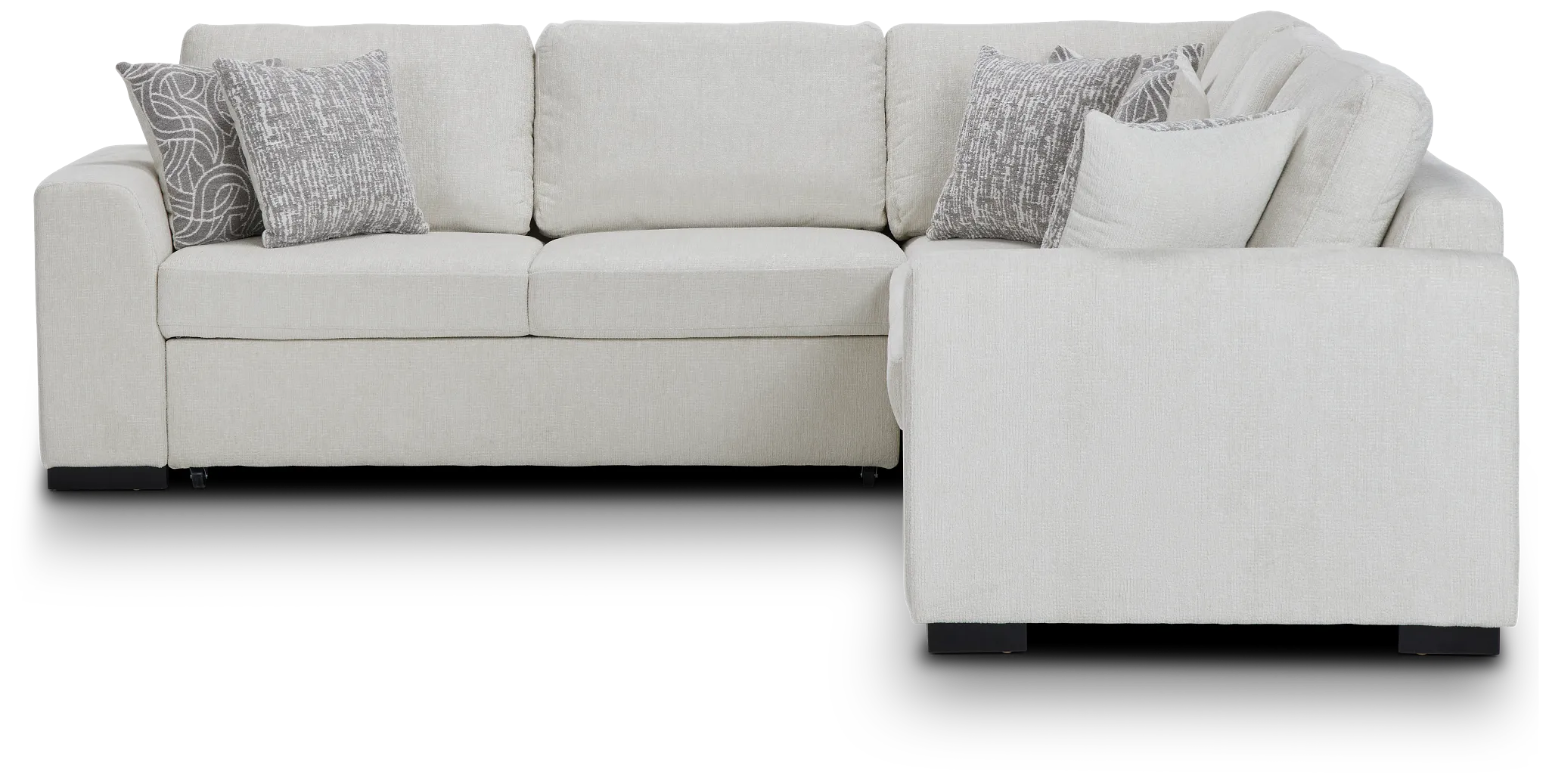 Blakely White Fabric Lf 2arm Sleeper Sect