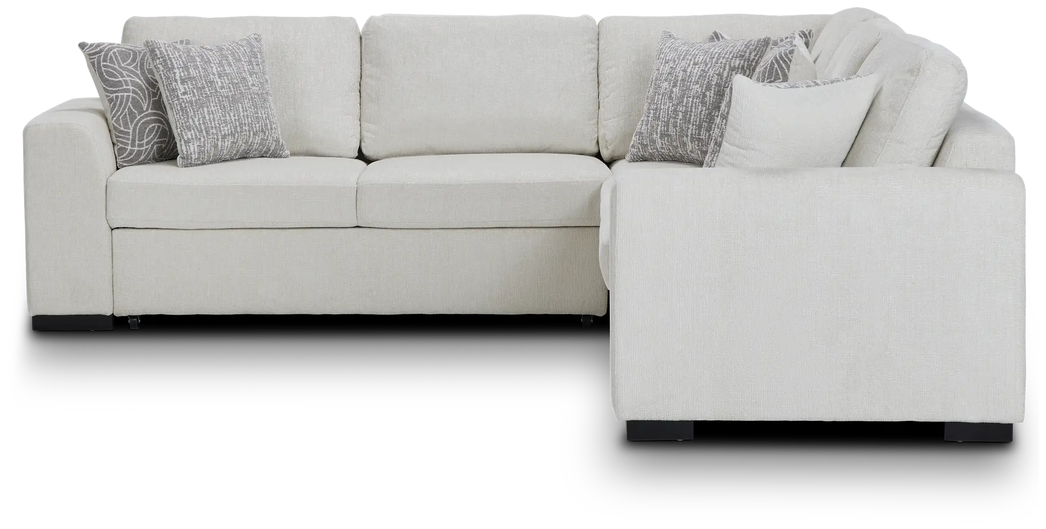 Blakely White Fabric Lf 2arm Sleeper Sect Blakely White Fabric Lf 2arm Sleeper Sect