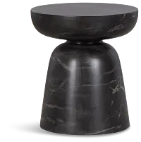 Merrick Black Round End Table