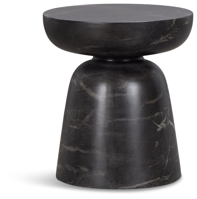 Merrick Black Round End Table