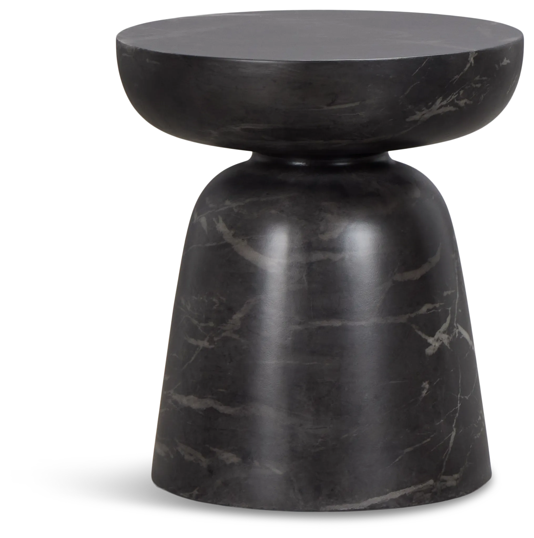 Merrick Black Round End Table