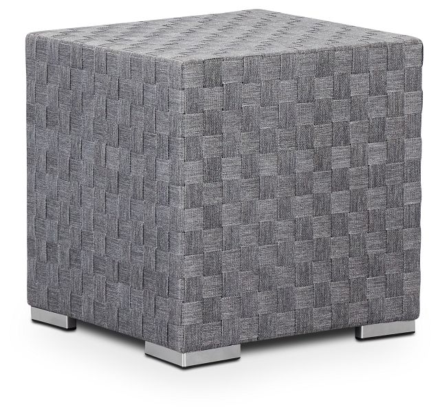 Barbados Light Gray Woven End Table