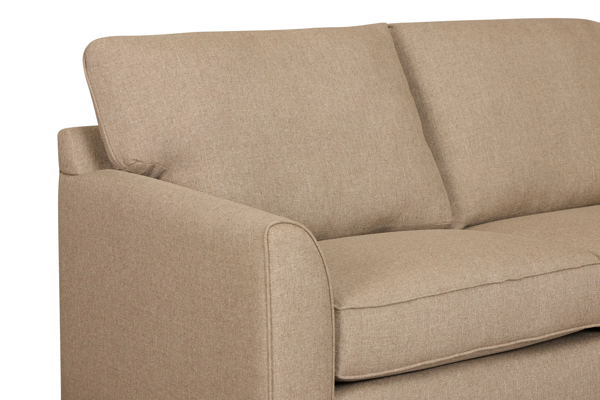 Tate Brown Fabric Small Right Chaise Sectional