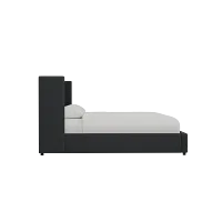 Captiva Elite Black 48" Upholstered Shelter Bed