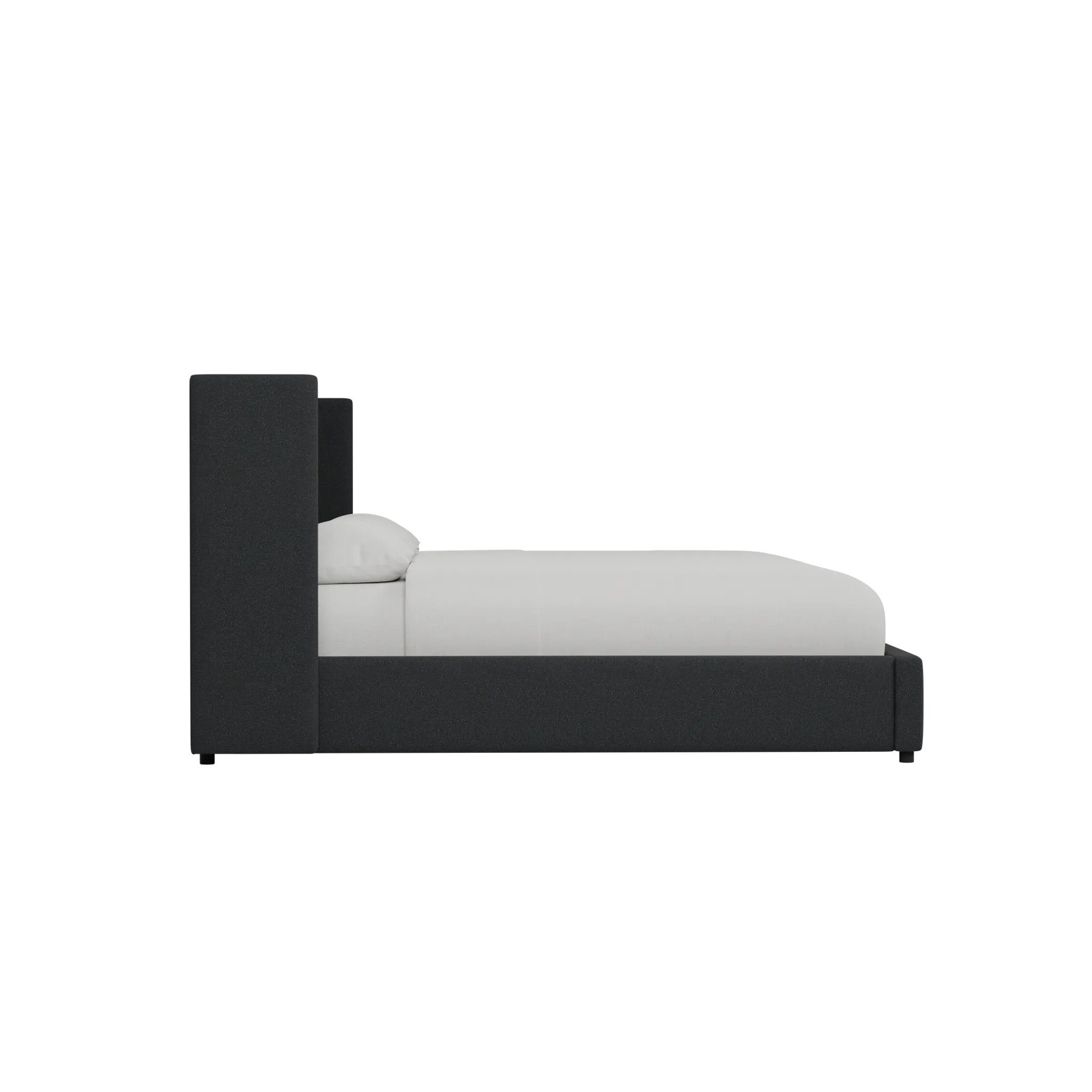 Captiva Elite Black 48" Upholstered Shelter Bed