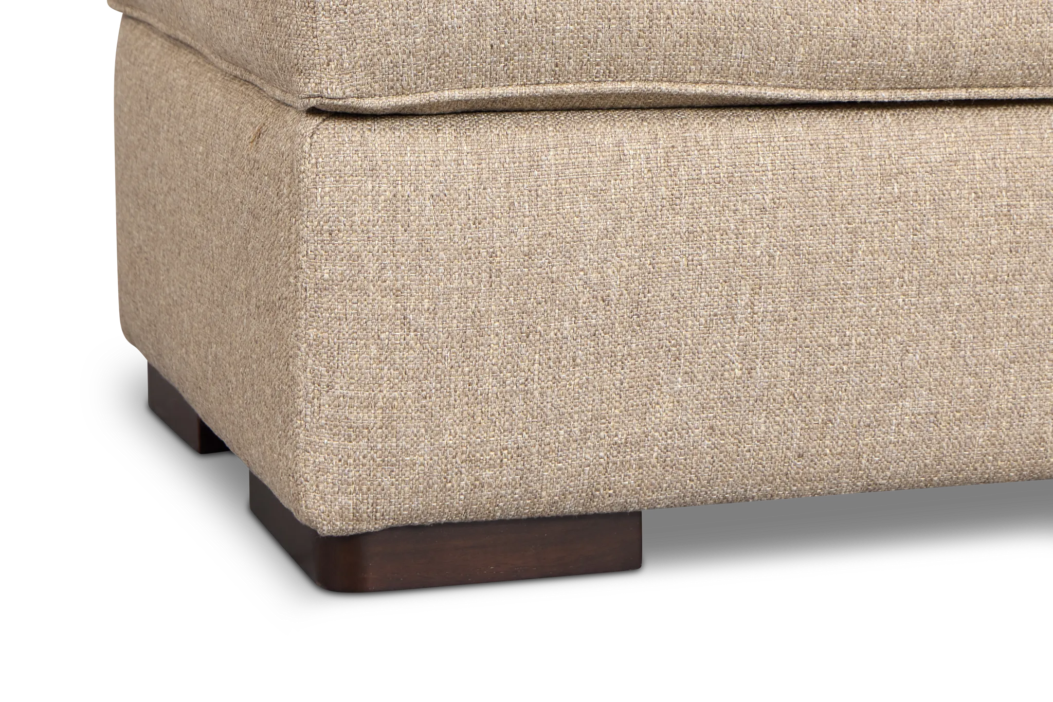 Sinclair Brown Fabric Ottoman