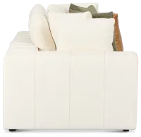 Cruz White Fabric 2-piece Modular Sofa