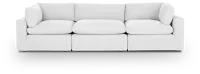 Grant White Fabric 3-piece Modular Sofa