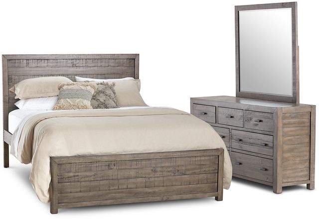 Seattle Gray Wood Platform Bedroom