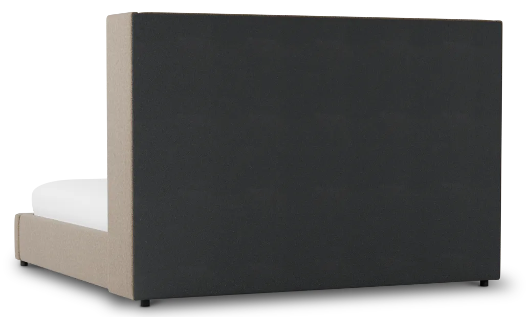 Captiva Merino Brown 60" Upholstered Shelter Bed