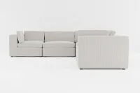 Destin Lucy Light Beige Fabric 6-piece Modular Sectional