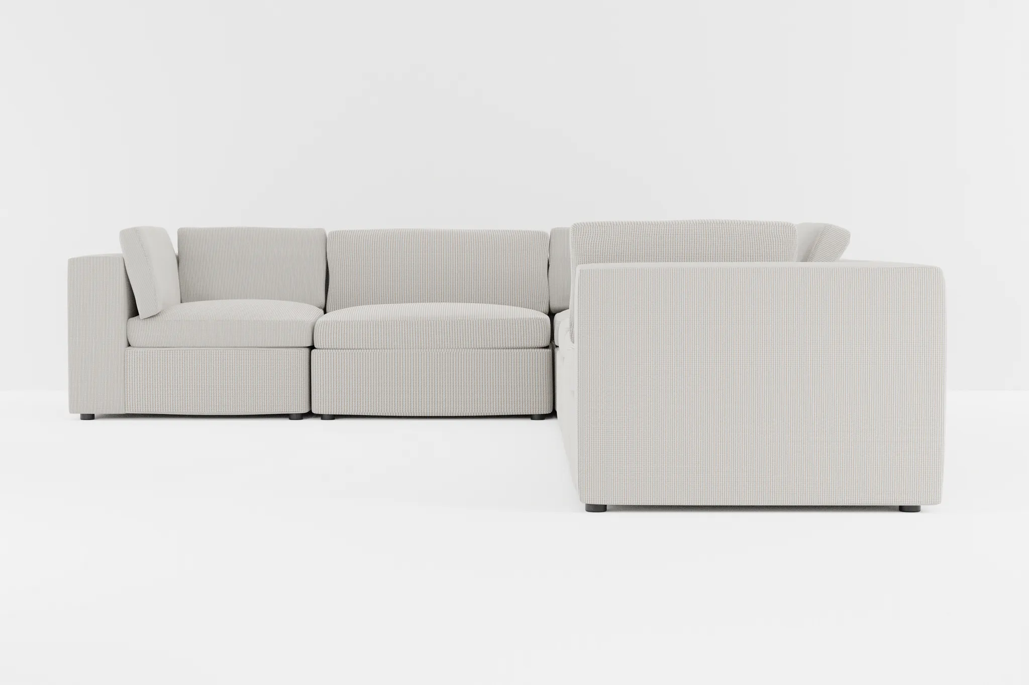 Destin Lucy Light Beige Fabric 6-piece Modular Sectional