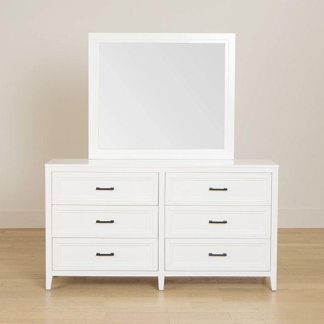 Nantucket White Dresser & Mirror