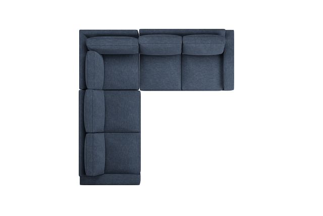 Edgewater Elevation Dark Blue Small Two-arm Sectional