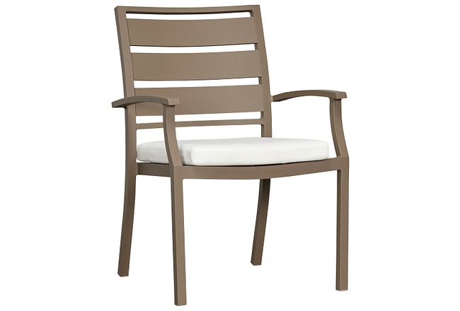Raleigh White Aluminum Arm Chair