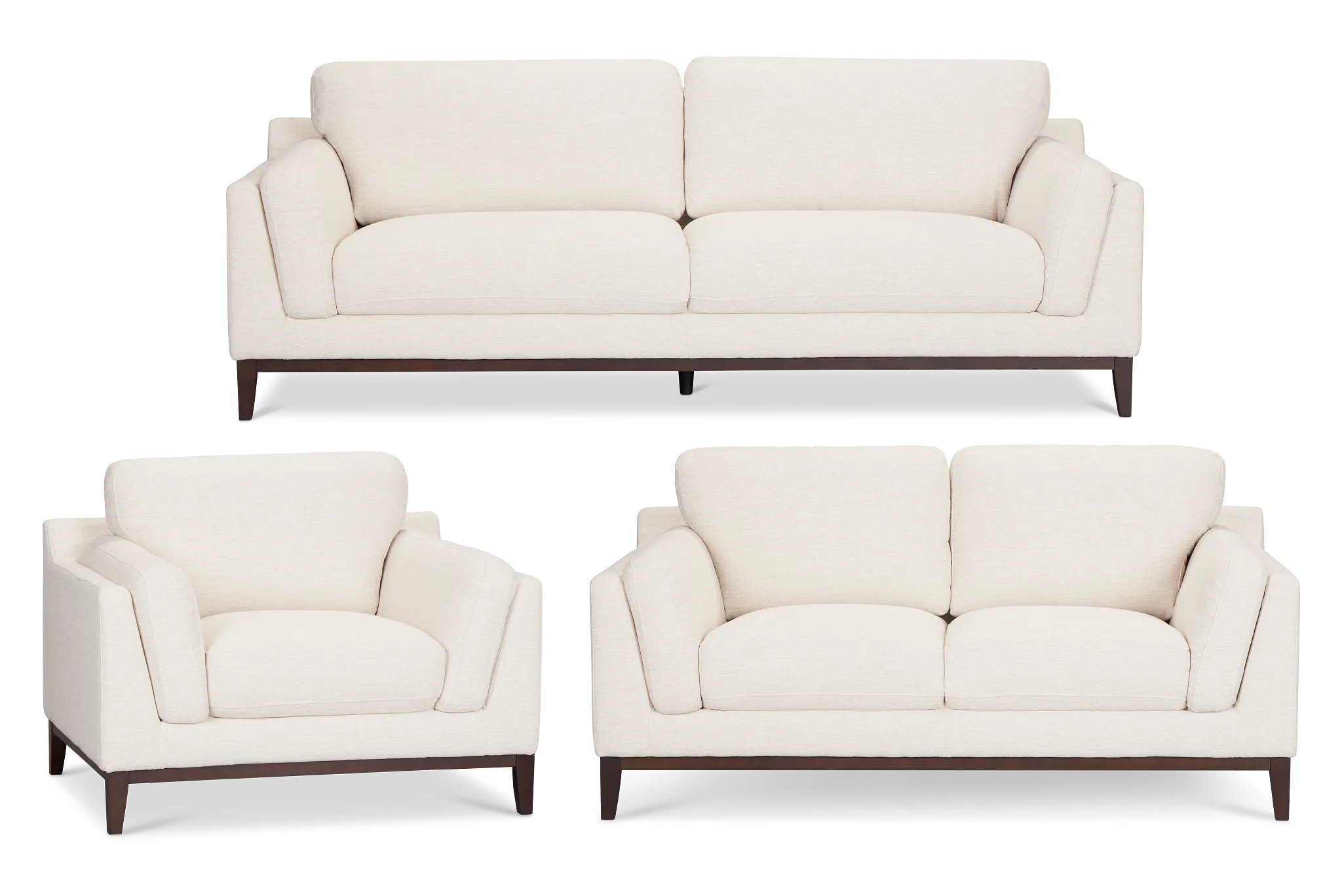 Wesley Light Beige Fabric Living Room