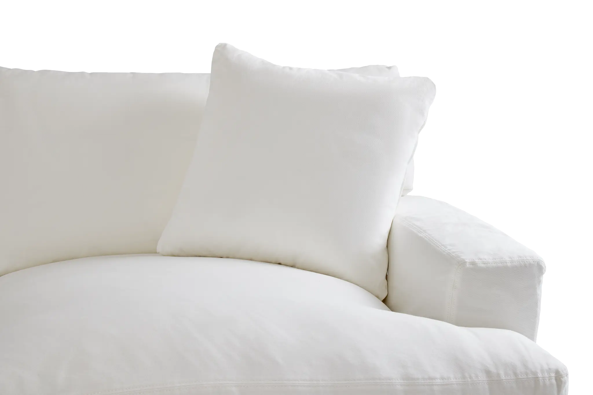 Delilah White Fabric Small Two-arm Sectional Delilah White Fabric Small Two-arm Sectional