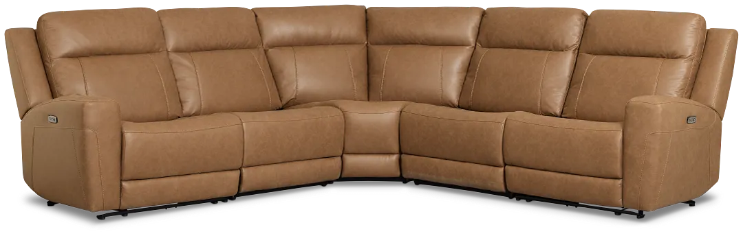 Colton Brown Micro Small Two-arm Power Reclining Sectional