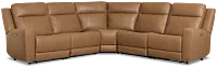 Colton Brown Micro Small Two-arm Power Reclining Sectional