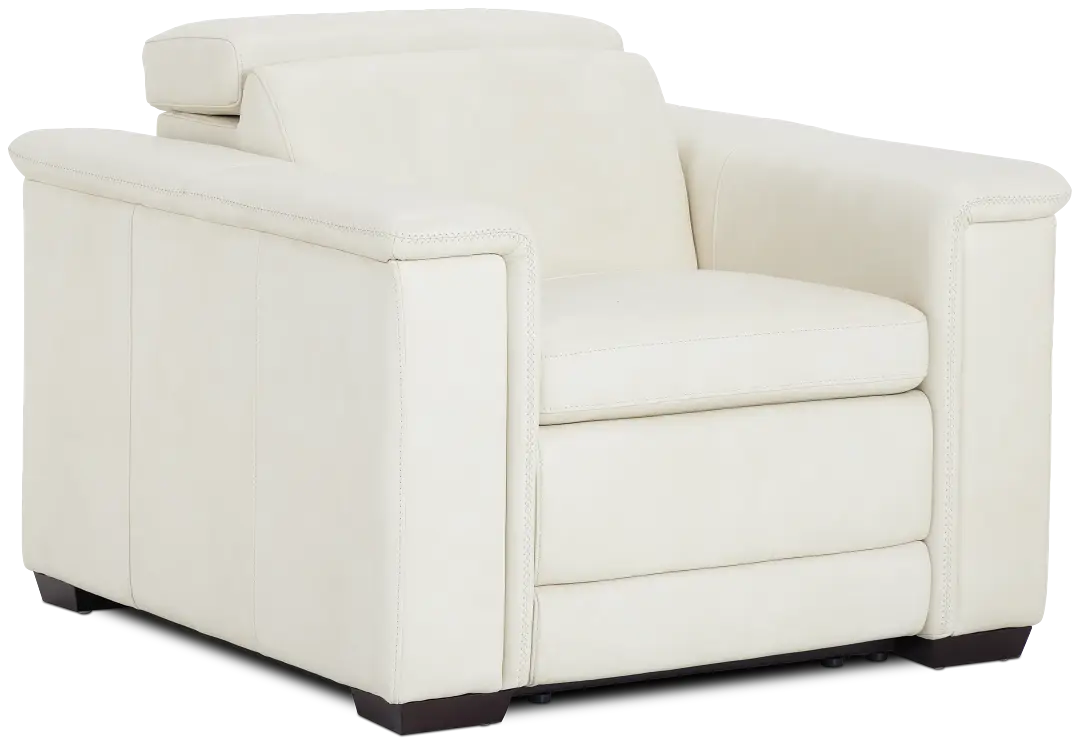 Ainsley White Leather Power Recliner Ainsley White Leather Power Recliner