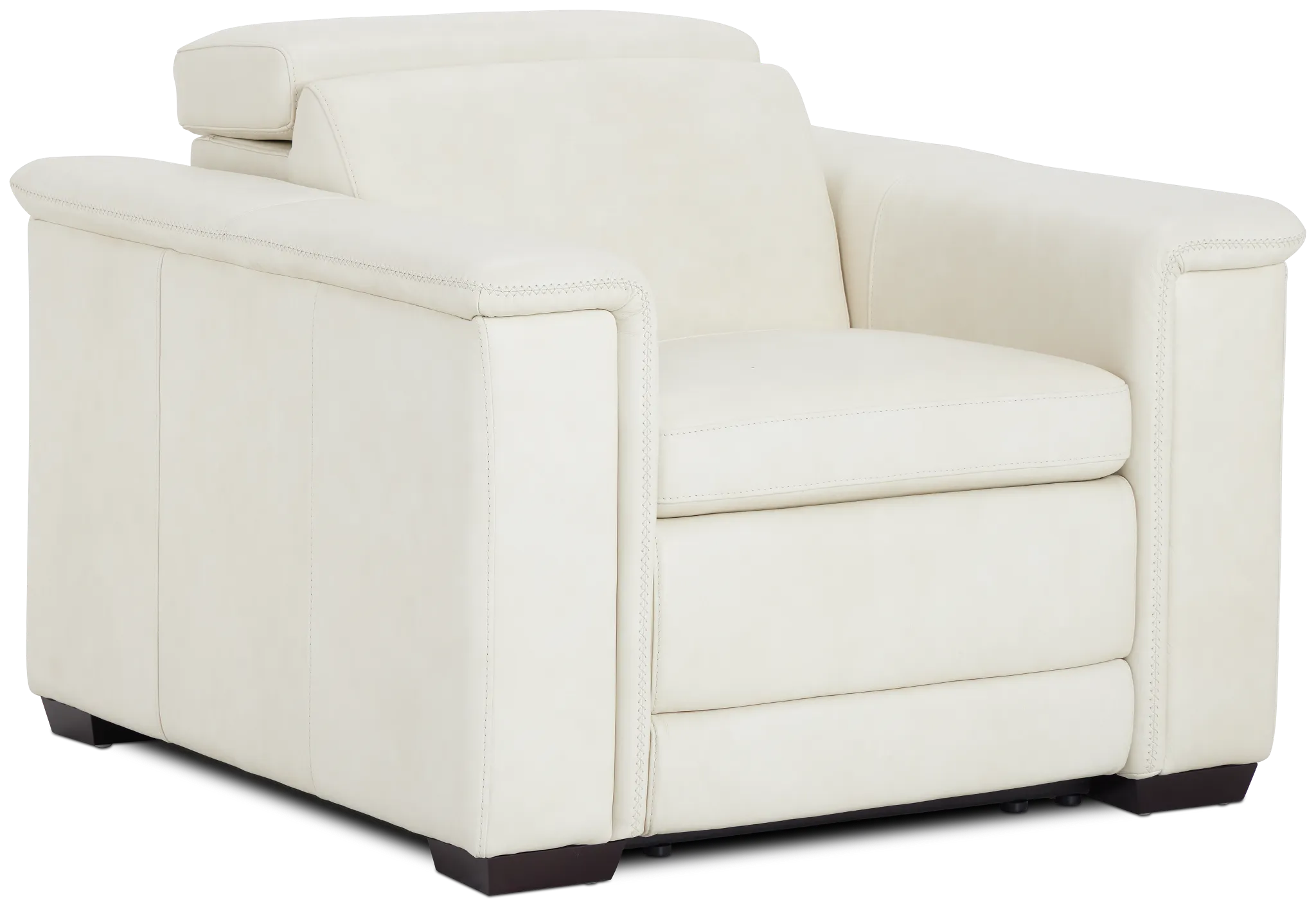 Ainsley White Leather Power Recliner