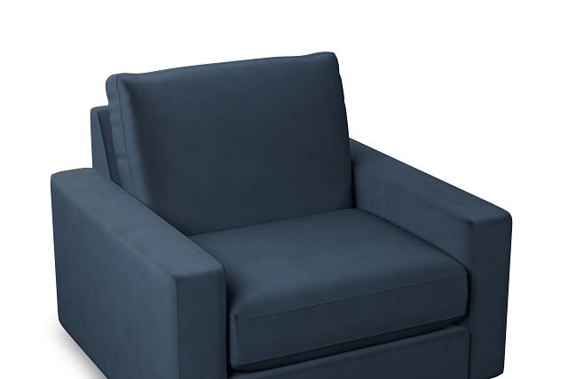 Edgewater Joya Dark Blue Swivel Chair