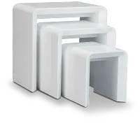 Zayden White Set Of 3 Nesting End Table